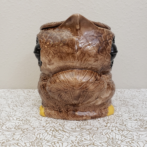 Vintage 1979 Pansy Ceramic Brown Owl Cooki… - Picture 5 of 12